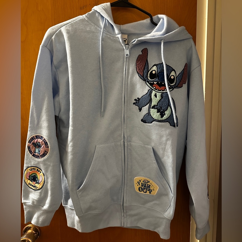NWT Lilo & Stitch Light Blue Zip-Up Jacket